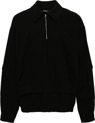 Songzio Underart layered polo shirt - men - Nylon/Rayon/Polyurethane - 48 - Black