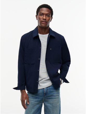 Tommy Hilfiger Mens TH Performance Regular Fit Shirt Jacket - Light Navy - XL