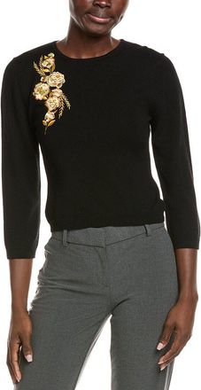 Kay Unger Bethany Embellished Wool Sweater