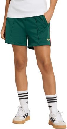 adidas Originals Firebird Recycled Polyester Shorts in Team Green/white/scarlet at Nordstrom, Size X-Small