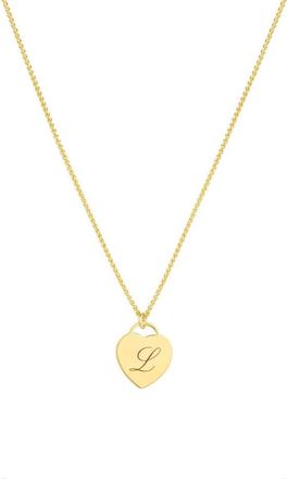 Set & Stones Alice Initial Heart Pendant Necklace in Gold/i at Nordstrom