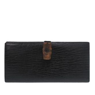 Gucci Pre-owned Wallets, female, Black, Size: ONE SIZE Pre-owned Bamboo Toggle Wallet