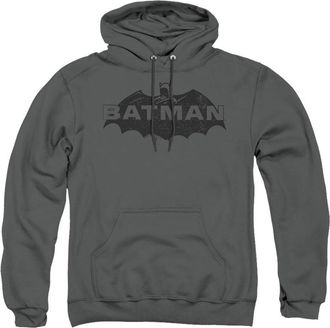 Gildan Batman Newsprint Logo Adult Pull Over Hoodie / Hooded Sweatshirt