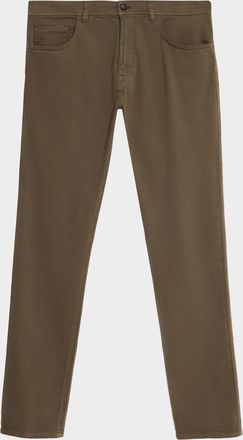 Cesare Attolini Mens Cotton and Cashmere Slim Five-Pocket Pants