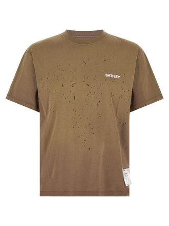 SATISFY Brown Cotton Mens T-Shirt