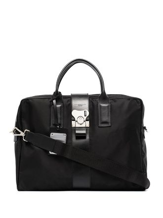 FPM Milano Bank On the Road leather-trim briefcase - men - Calf Leather/Nylon - OS - Black