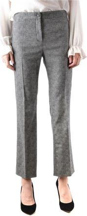 Moschino Straight Leg Pants - Dames - Slim Fit Broeken - Grijs - S - Wol - Broeken