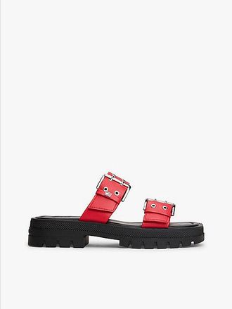 Tommy Hilfiger Sandalias con suela dentada y doble hebilla
