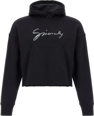 Givenchy Felpa con cappuccio crop - Nero