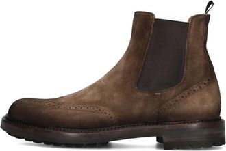 Officine Creative Bruine Chelsea Boots Bristol Stijl - Heren - Chelseaboots - Bruin - 42 1/2 EU - Su&egrave;de - Schoenen