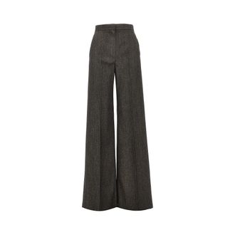 Max Mara Denim effect wool tailored pants Woman 42