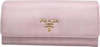 Prada Pre-owned Wallets, female, Pink, Size: ONE SIZE Pre-owned Fabric Wallet
