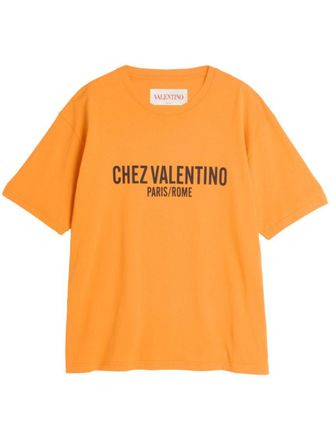 Valentino Orange Cotton T-Shirt