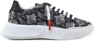 Giuliano Galiano Slangenprint Leren Sneakers Zwart Wit - Heren - Sneakers - Grijs - 46 EU - Leer - Schoenen