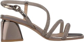 Alma En Pena Sandaal met middenband en sieraden - Dames - Sandalen met hakken - Geel - 36 EU - Schoenen