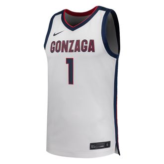 Nike Gonzaga Basketball Nike Mens College Replica Jersey in White | P32818GONZ25-WHT