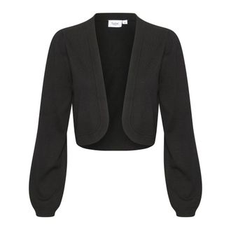 Saint Tropez Zwarte Bolero Trui - Simpele Stijl - Dames - Truien - Zwart - Maat: 2XL Viscose