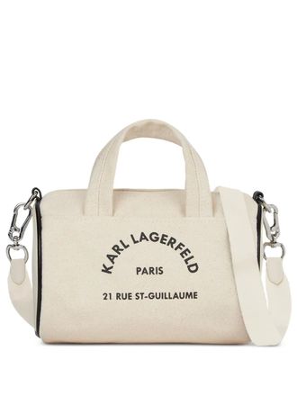 Karl Lagerfeld Rue St-Guillaume kleine canvas duffeltas - Beige