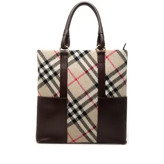 Burberry Pre-owned Burberry Supernova Check Wool Tote Ladies R4HSA366CNWHPOC9