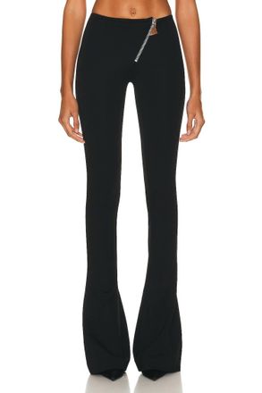 The Attico Pre-Loved Flair Pant With Zip Detail In Black