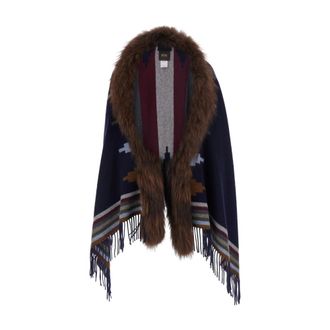 Bazar Deluxe Dames, Jassen, Blauw, Maat: ONE Size Wol