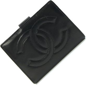 Chanel Black Leather Wallet (Bi-Fold) (Pre-Owned)