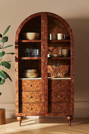 Anthropologie The Fern Marble Top Three-Drawer Storage Cabinet