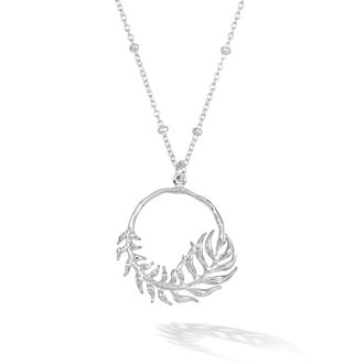 Dower & Hall Angel Feather Circle Pendant