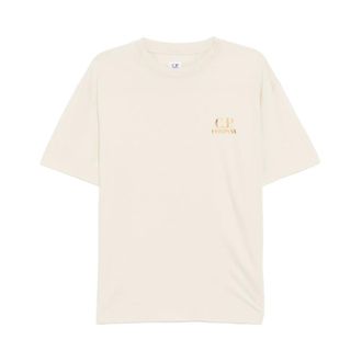 C.P. Company T-Shirts, male, Beige, Size: 2XL T-Shirt