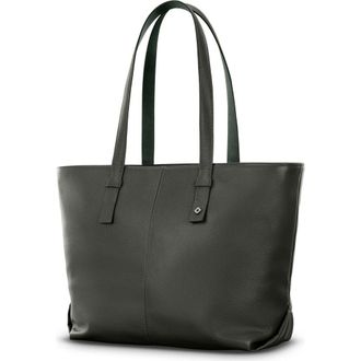 Samsonite Mobile Solution 2 Leather Tote W/ Laptop Sleeve in Olive at Nordstrom