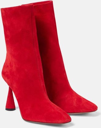 Aquazzura Amore 95 suede ankle boots