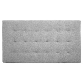 Deco Wood Cabecero tapizado de poliester con pliegues en color gris de 160x80cm
