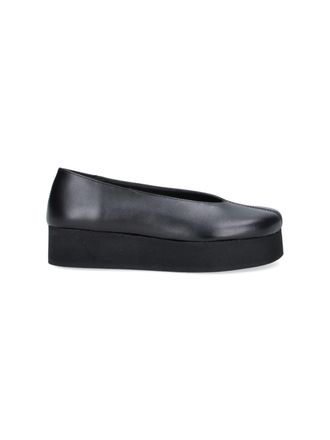 Comme Des Gar&ccedil;ons Black Ribbon Detail Platform Sneakers