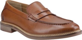 Hush Puppies Benedict Leren Heren Tan Instappers