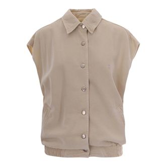 Icon Denim Los Angeles Vests, female, Brown, Size: S Vest
