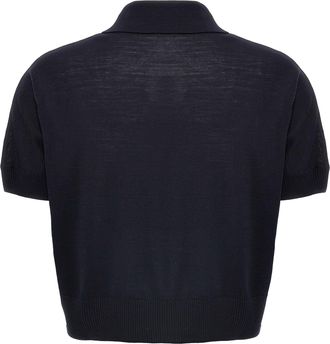 Khaite Womens Blue Wool Shortsleeve Shirt