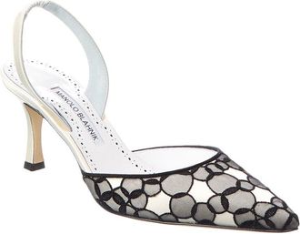 Manolo Blahnik Carolyne 70 Satin Slingback Pump