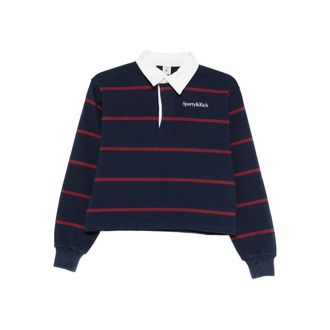 Sporty & Rich Striped Polo Top