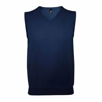 SOLS Unisex volwassen heren gebreid mouwloos sweatvest (Marine)