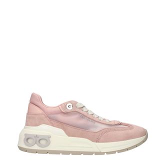 Ferragamo Sneakers Cosma Damens Rosa Wildleder