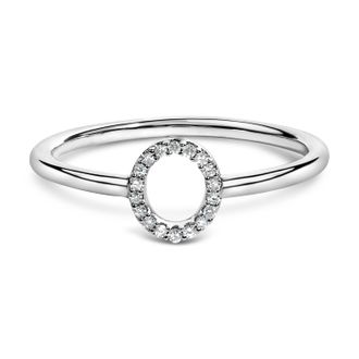 House of Brilliance 10K Gold Diamond Accent Initial A-Z Ring