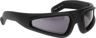 Rick Owens Accessoires, Heren, Zwart, ONE Size, Geometric Frame Zonnebrillen