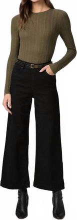Paige Anessa Wide Leg Jean In Black Shadow