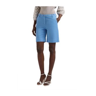 Harmont & Blaine Casual Bermuda Shorts - Dames - Korte Broeken - Blauw - M - Katoen - Korte Broeken