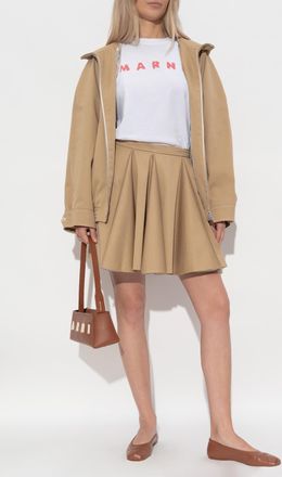 Marni T-shirt With Logo, Womens, White