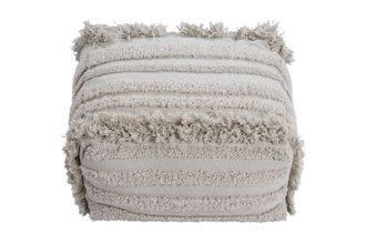 Lorena Canals Puff algod&oacute;n beige 54x54x27