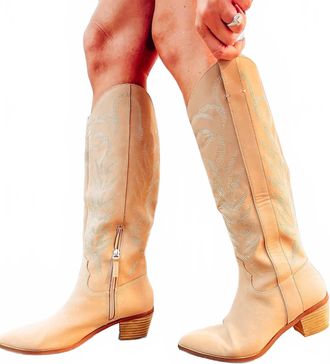 Mi.iM Womens Along For The Ride Western Boots In Nude