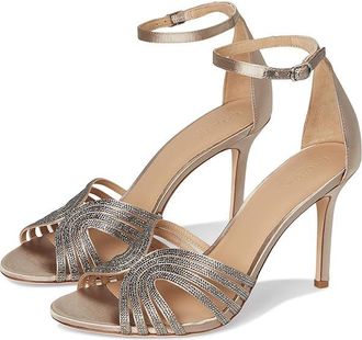 Lauren Ralph Lauren Allie Embellished Multistrap Sandals Womens Sandals Taupe Brown/Black Diamond : 7.5 B - Medium, Leather
