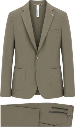 Distretto12 Technisch Pak - Heren - Business pakken - Groen - S - Nylon - Kostuums