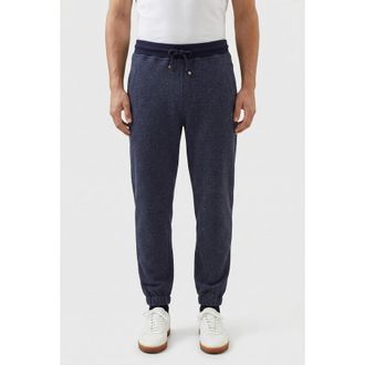 Brunello Cucinelli Dark Blue Cotton Blend Joggers, Size X-Large